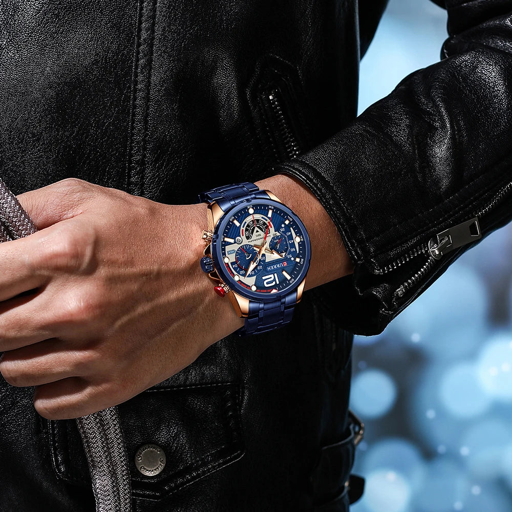 New Watches for Men Top Luxury Brand CURREN Quartz Men’s Watch Sport Waterproof Wrist Watches Chronograph Date Relogio Masculino