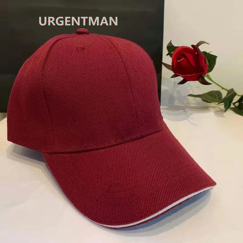 Unisex-kasket, afslappet, ensfarvet baseballkasket i akryl, justerbare kasketter til kvinder og mænd, hiphop-kasket, streetwear, dad hat, engros