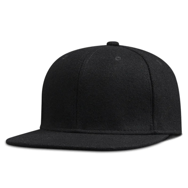 Dad Winter: cappellini hip hop in feltro con visiera piatta, cappellini da baseball in feltro, taglie forti per uomini corpulenti, cappellini snapback aderenti, 56 cm, 58 cm, 60 cm, 62 cm, 64 cm