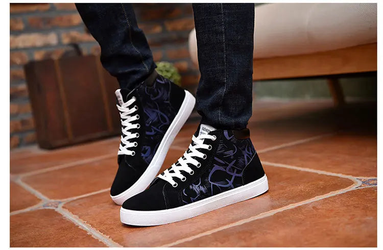 Scarpe casual da uomo per skateboard, sneakers alte sportive da uomo, scarpe outdoor traspiranti per camminata urbana, 48, Chaussure Homme 47