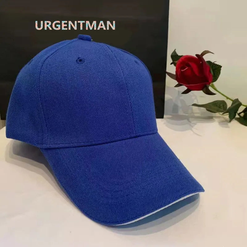 Unisex-kasket, afslappet, ensfarvet baseballkasket i akryl, justerbare kasketter til kvinder og mænd, hiphop-kasket, streetwear, dad hat, engros