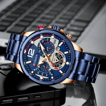 New Watches for Men Top Luxury Brand CURREN Quartz Men’s Watch Sport Waterproof Wrist Watches Chronograph Date Relogio Masculino