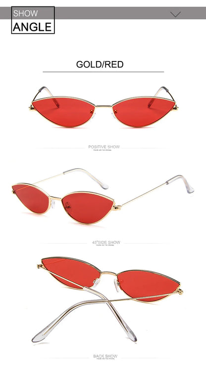 Söta, sexiga Cat Eye-solglasögon för kvinnor, retro, små, svarta, röda, rosa, Cateye-solglasögon, vintage-solglasögon för kvinnor, festglasögon