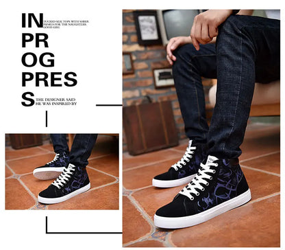 Scarpe casual da uomo per skateboard, sneakers alte sportive da uomo, scarpe outdoor traspiranti per camminata urbana, 48, Chaussure Homme 47