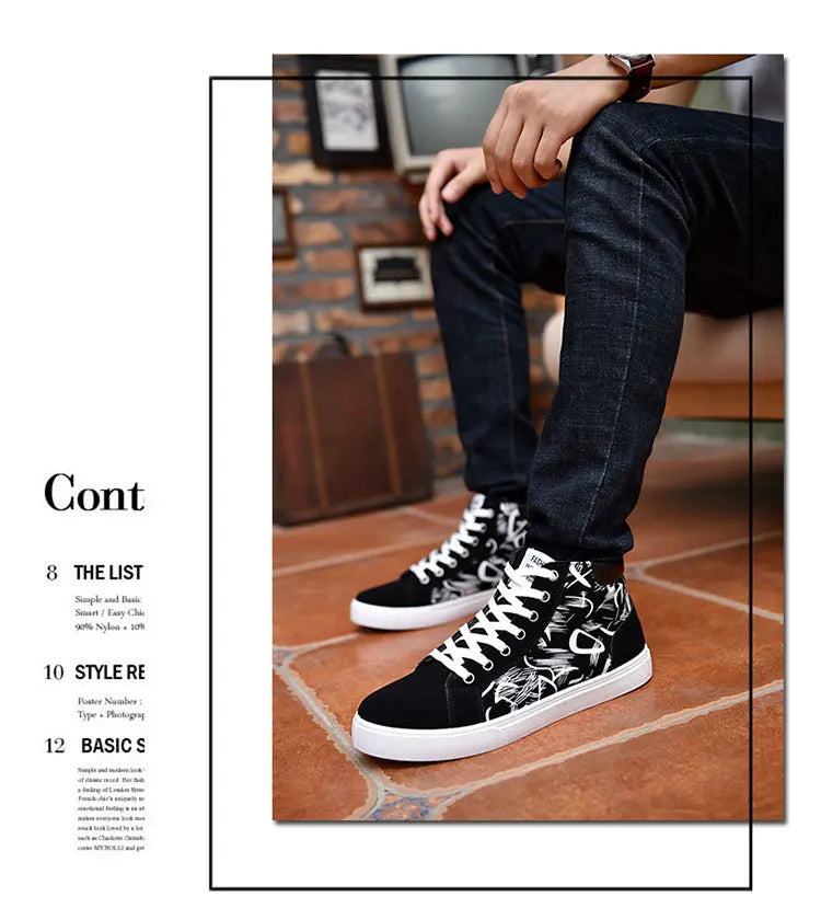 Scarpe casual da uomo per skateboard, sneakers alte sportive da uomo, scarpe outdoor traspiranti per camminata urbana, 48, Chaussure Homme 47