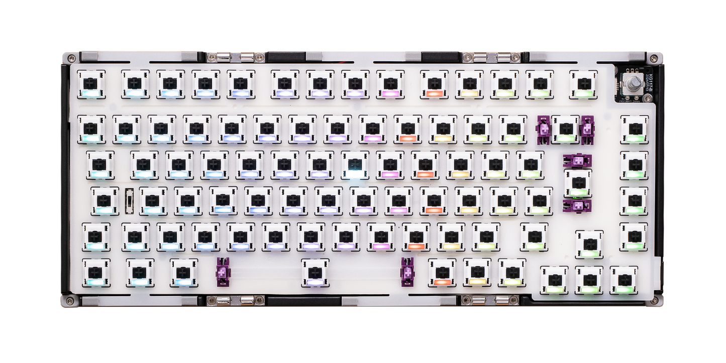 Akko MonsGeek M1 V5 Three-mode Mechanical Keyboard/Barebone Kit VIA 75% 3/5 Pin Customized Hot Swap RGB Rapid Disassemble Gasket