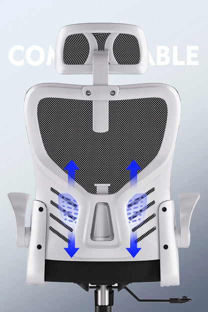 Scaun de birou ergonomic pentru computer, birou, activitate sedentară, studiu, mahjong, conferințe și cămin