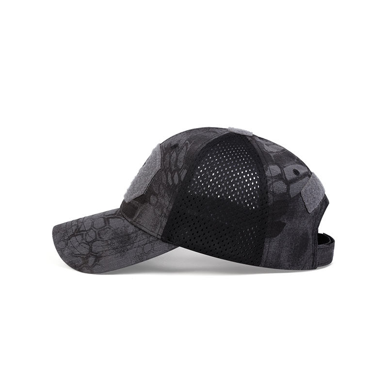 Unisex Skull Embroidered Baseball Caps Men Outdoor Breathable Mesh Tactics Mountaineering Peaked Hat Adjustable Snapback Caps