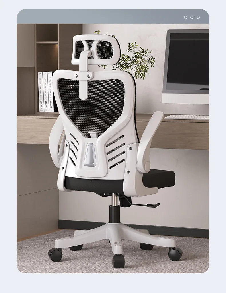 Scaun de birou ergonomic pentru computer, birou, activitate sedentară, studiu, mahjong, conferințe și cămin