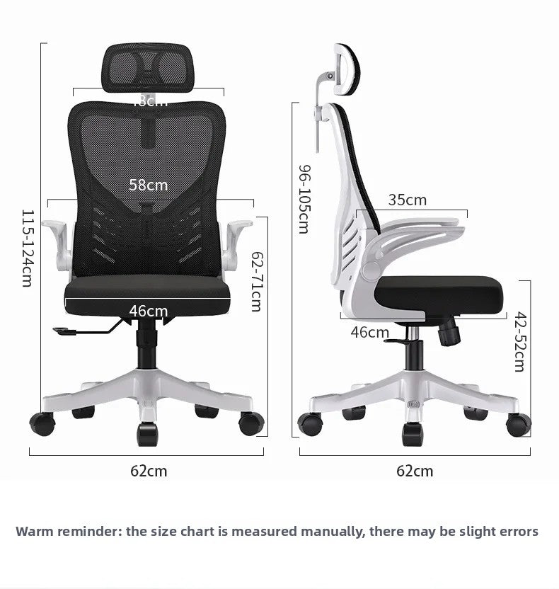 Scaun de birou ergonomic pentru computer, birou, activitate sedentară, studiu, mahjong, conferințe și cămin