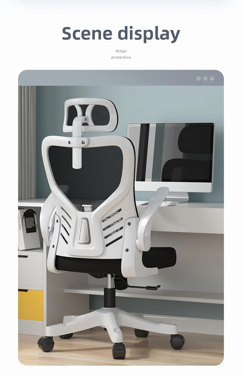 Scaun de birou ergonomic pentru computer, birou, activitate sedentară, studiu, mahjong, conferințe și cămin