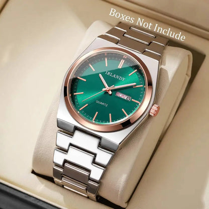 Luxury Mens Calendar Quartz Wristwatches Fashion Men Business Watches Clock Gift Reloj Hombre（Without Box）