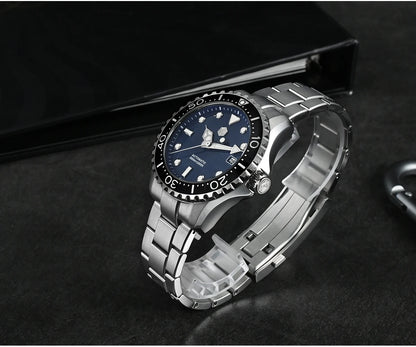 San Martin New 40mm Diver Watch YN55 Enamel Dial Classic Luxury Men Automatic Mechanical Watches Sapphire Waterproof 300m SN0009