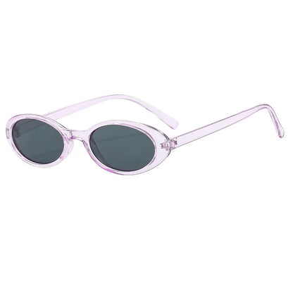 Små ovala solglasögon för kvinnor och män, trendiga, vintage, hiphop, cat-eye, leopardmönster, svarta, punk, UV400, Oculos