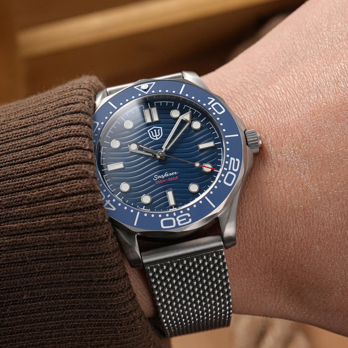 Watchdives 42mm Titanium Dive Watch NTTD VH31 Sweep Second Quartz Movement 200m Waterproof Super Luminous Men Watches