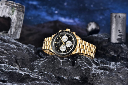 PAGANI DESIGN Moon-ur – Luksus-kvarts-kronograf til mænd, sporty stil, safirglas med antirefleksbehandling, selvlysende display