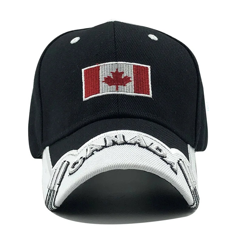 Farver Kontrast Canada Broderet baseballkasket til mænd og kvinder Snapback-kasket Dad Hats Fiskekasket Bone Gorra