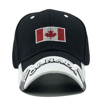 Farver Kontrast Canada Broderet baseballkasket til mænd og kvinder Snapback-kasket Dad Hats Fiskekasket Bone Gorra