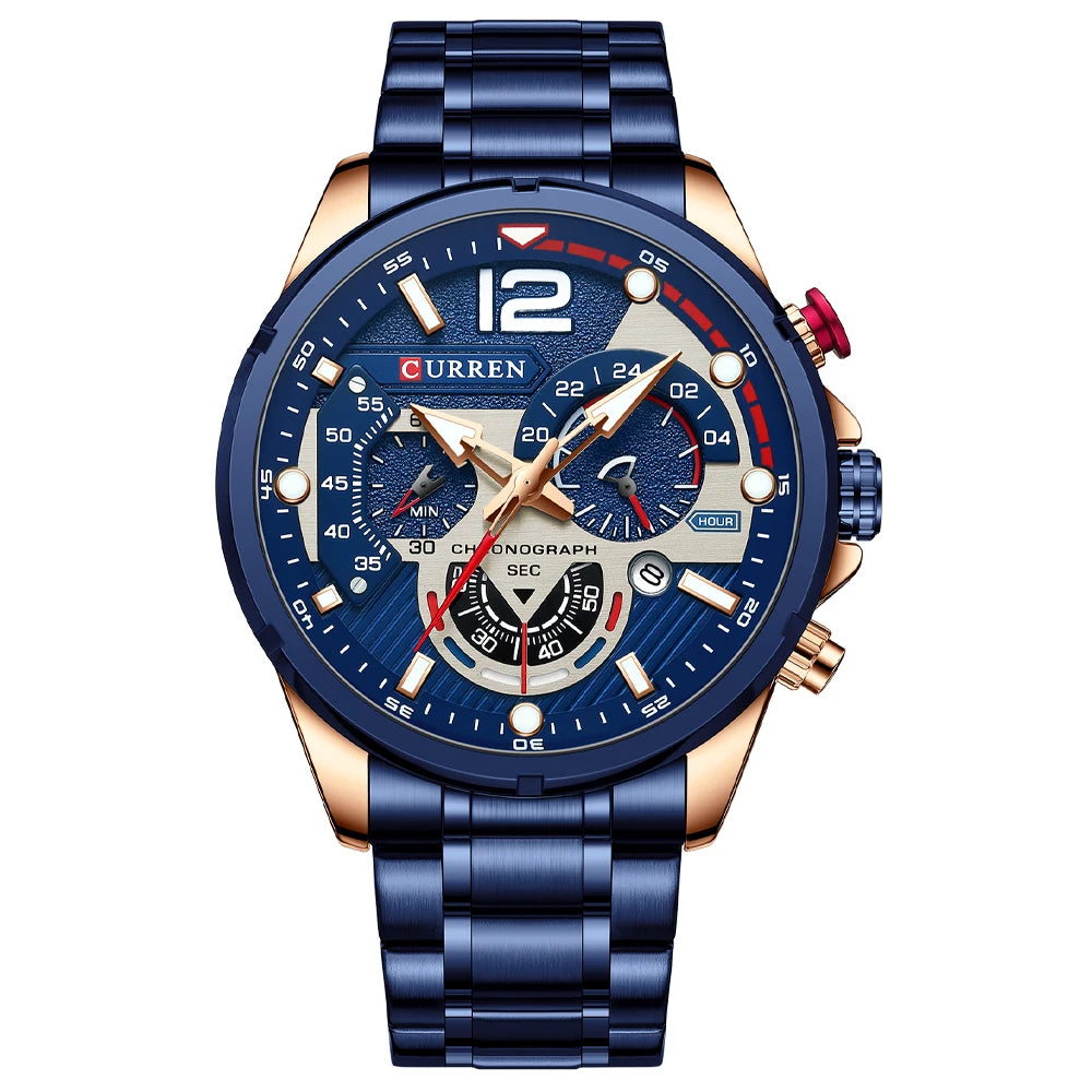 New Watches for Men Top Luxury Brand CURREN Quartz Men’s Watch Sport Waterproof Wrist Watches Chronograph Date Relogio Masculino