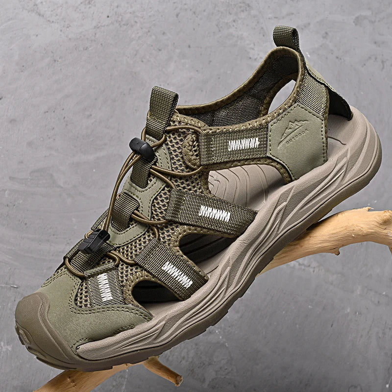 Sandales d'été en cuir pour hommes, chaussures décontractées pour hommes, sandales d'extérieur en cuir pour hommes, chaussures de plage, chaussures romaines pour hommes