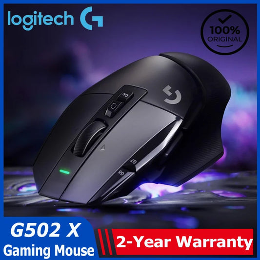 Logitech G502 X Lightspeed Gaming Mouse LIGHTFORCE Hybrid Optical-Mechanical Switches HERO 25K Gaming Sensor Compatible With PC