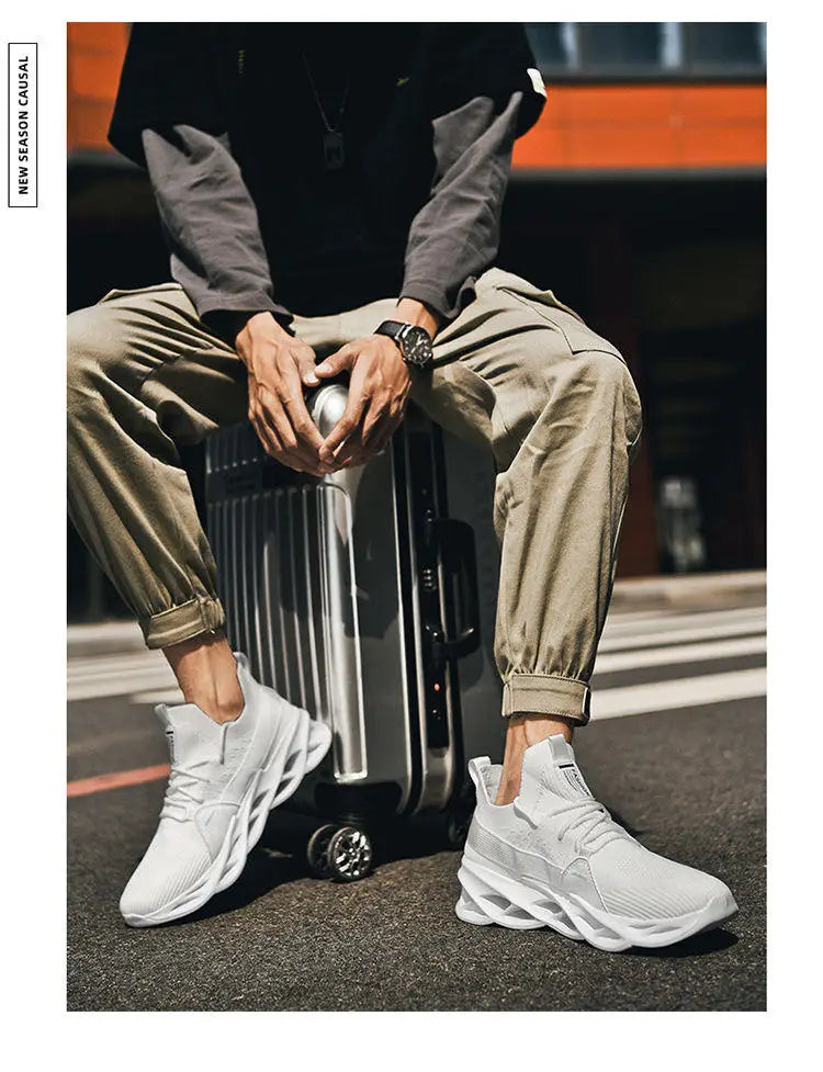 Modieuze paarse casual sneakers in de aanbieding voor dames en heren – Blade hardloopschoenen, grote maat 48, lichte ademende sportschoenen voor heren, mesh sneaker