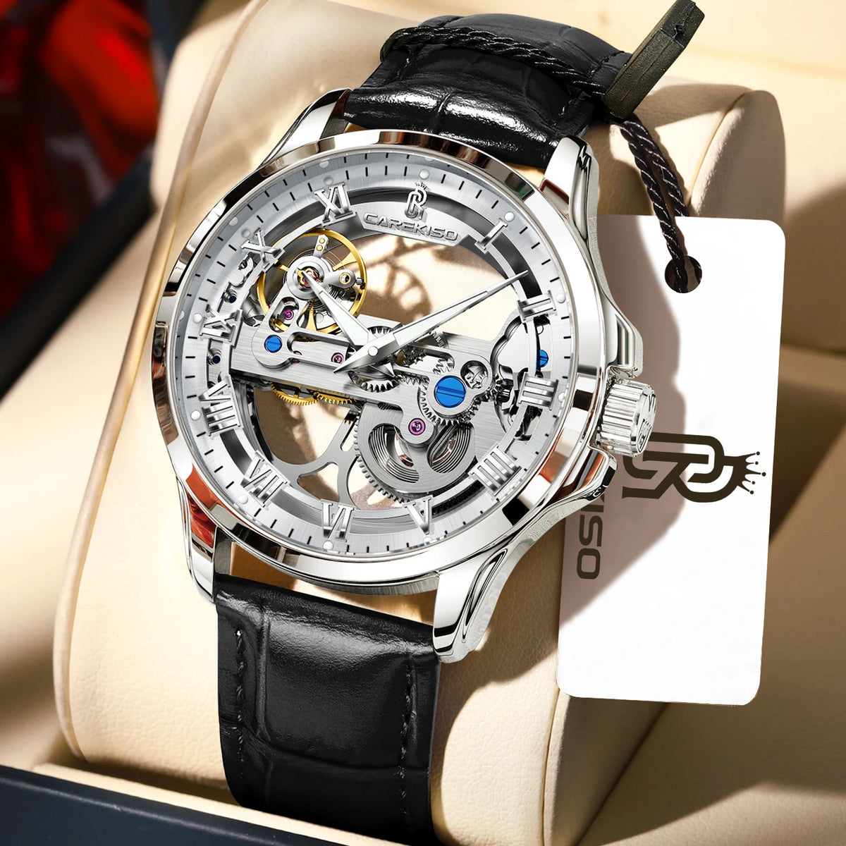 Montre mécanique automatique pour homme en acier inoxydable Case Shape: Round Case