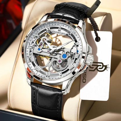 Montre mécanique automatique pour homme en acier inoxydable Case Shape: Round Case