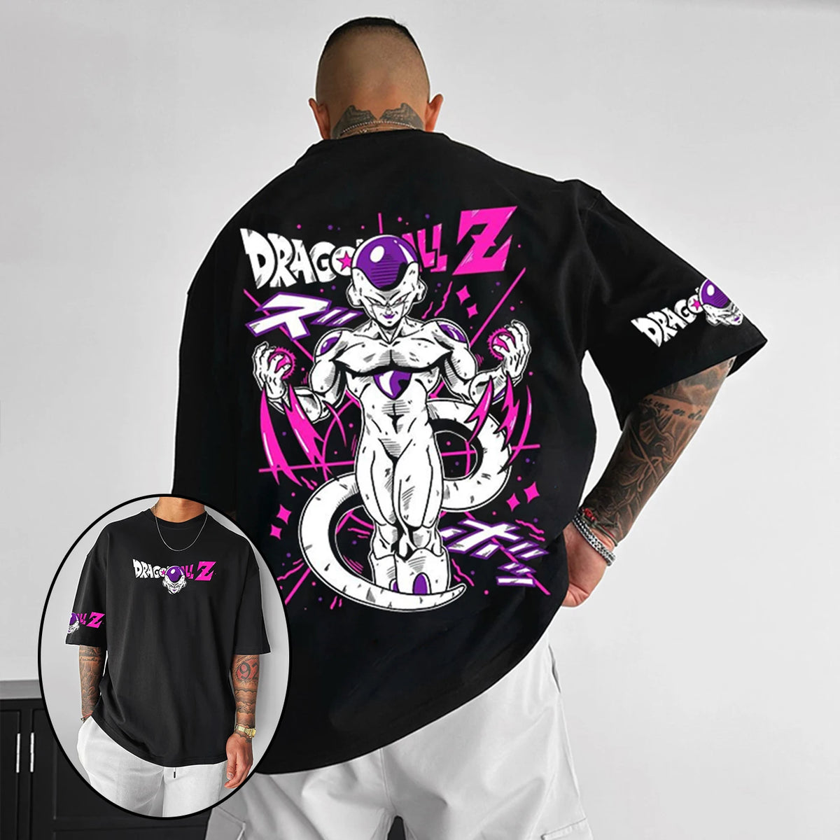 T-shirt en coton à manches courtes imprimé Dragon Ball Z : Son Goku et Vegeta – Vêtements pour hommes et femmes – Style Harajuku, Y2K, vintage, streetwear d'été