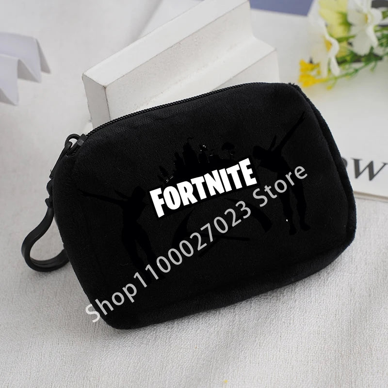Fortnites Boys Girls Plush Coin Purse Cute Fashion Portable Wallet Cartoon Anime ID Card Storage Bag Children Birthday Gifts