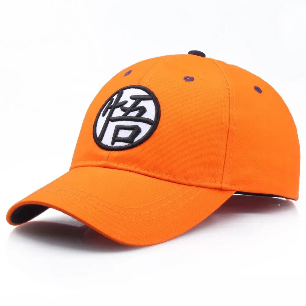 Dragon Ball Son Goku baseball cap with high-quality embroidery print unisex summer sunshade round crown wide brim duckbill hat