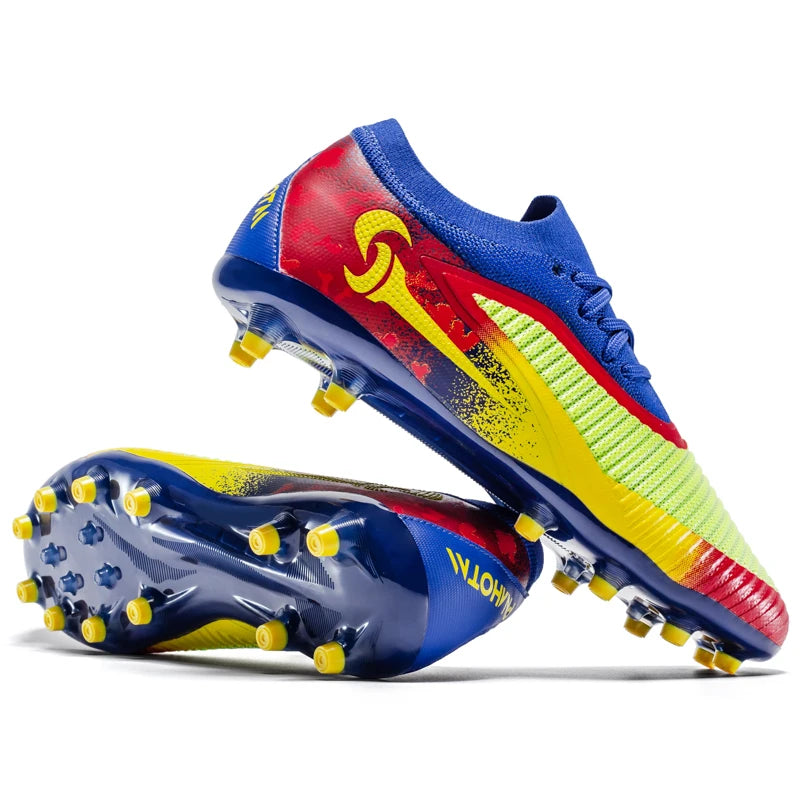 Nouvelles chaussures de football pour hommes, ultralégères, pour l'entraînement en extérieur, livraison directe, chaussures de foot à crampons longs FG antidérapantes