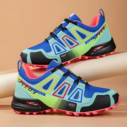 Scarpe da trekking da donna per attività outdoor, scarpe sportive da escursionismo, scarpe tattiche da caccia antiscivolo, scarpe da arrampicata traspiranti con lacci, ciclismo
