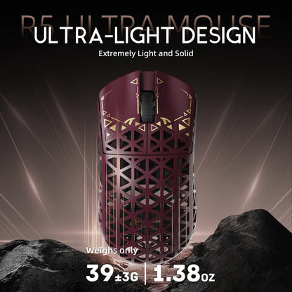 ATTACK SHARK R5 Ultra Carbon Fiber Wireless Gaming Mouse, PixArt PAW3950MAX Gaming Sensor, 42000DPI, 8000Hz, MCU Nordic 52840