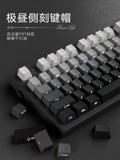 2025 Original Daylight Keycaps PTB Translucent, Side-engraved Oem 136 Keys, Customized To Fit 60/84/98/108 Mechanical Keyboards.