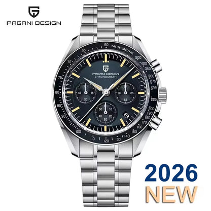 PAGANI DESIGN 2026 New Moon Watch For Men Quartz Multifunction Chronograph Sports Mens Watches Top Brand Luxury Sapphire Mirror