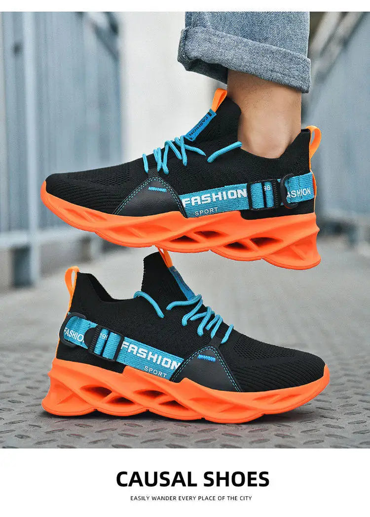 Modieuze paarse casual sneakers in de aanbieding voor dames en heren – Blade hardloopschoenen, grote maat 48, lichte ademende sportschoenen voor heren, mesh sneaker