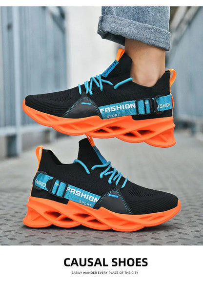 Modieuze paarse casual sneakers in de aanbieding voor dames en heren – Blade hardloopschoenen, grote maat 48, lichte ademende sportschoenen voor heren, mesh sneaker