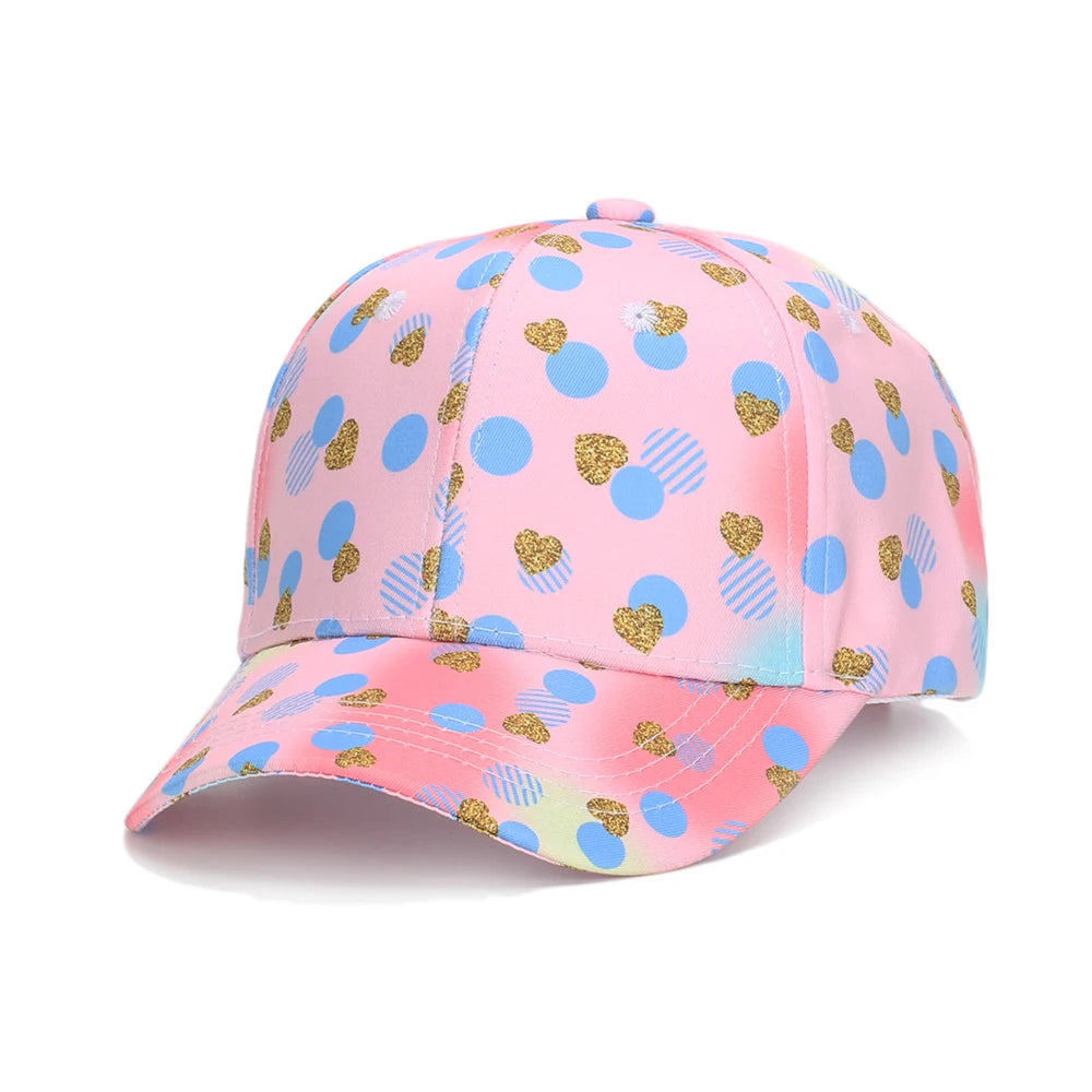 Populære baseballkasketter med tegneserietryk til børn, 54 cm hovedomkreds, til drenge og piger under 10 år – smukke, iøjnefaldende snapback-kasketter BK31