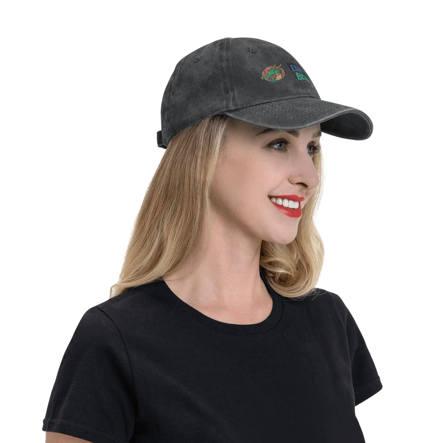 Produit gaming premium Fraquane, Dragon Ball Shenron Logo Baseball Caps Unisex Distressed Denim Snapback Cap Goku Kakarot Manga Outdoor Adjustable Fit Caps Hat