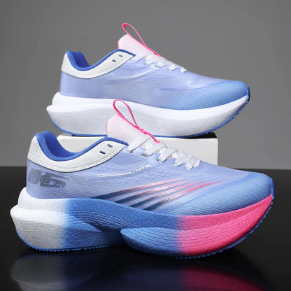 New Running Shoes Carbon Board Marathon Men Sports Breathable Lightweight Women's Comfortable Athletic Nonskid Sneakers Casual