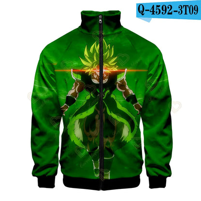 Anime Goku Dragon Ball Jacket Men Women Harajuku Hip Hop Japanese Zip Up Hoodies Goku Clothes Stand Collar Sweatshirt