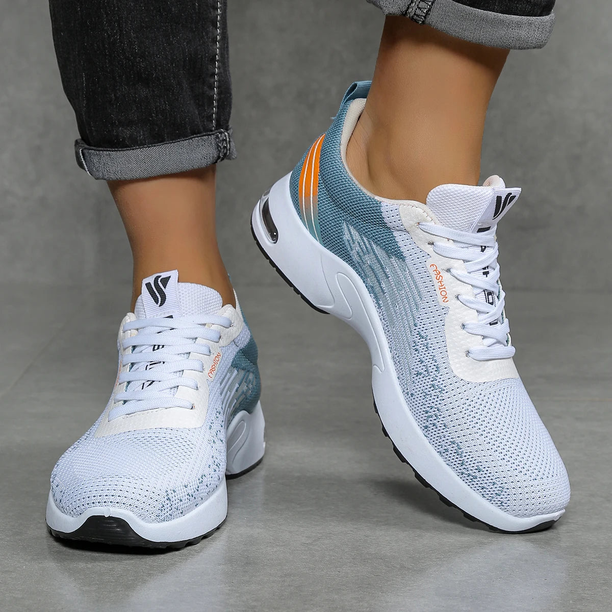 Zapatos para hombre, calzado casual para hombre, malla transpirable, amortiguación de aire, suela suave, zapatillas deportivas modernas con bloques de color