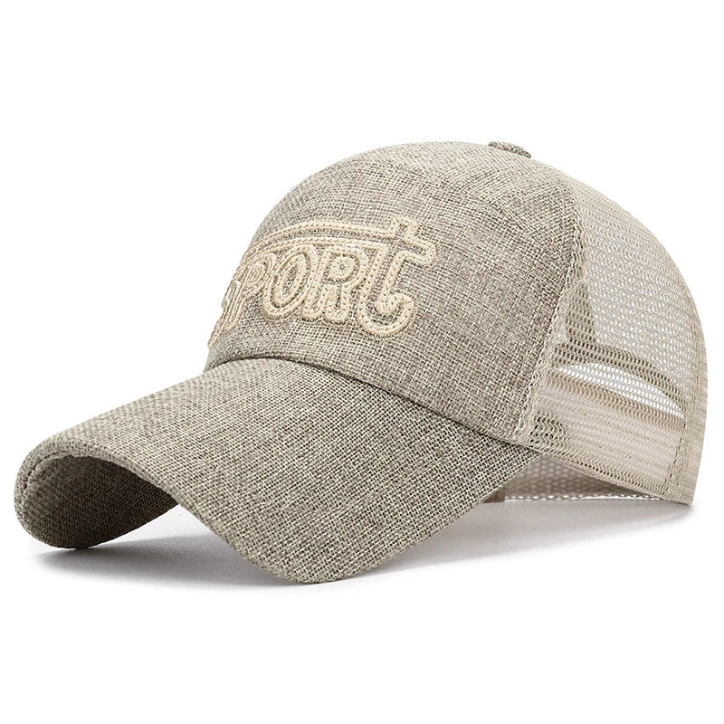 Muoti Ulkoilu Urheilu Baseball-lippis Rento Snapback-lippis Pellavaverkkokangas, brodeeraus Sopii keväälle, kesälle ja syksylle