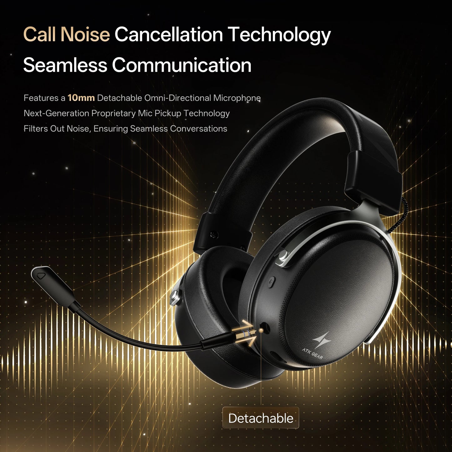 ATK N9 Pro Ultra Wireless Headset with Mic 7.1 sound Four Mode E-sports lightweight headphone Low latency noise reduction gift