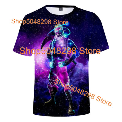 Bushranger Fortnite T-Shirt für Kinder, 3D-Print Banana Peely T-Shirt für Herren und Damen, Tee im Battle-Royale-Game-Design, Sommer-Top, Geburtstagsgeschenke