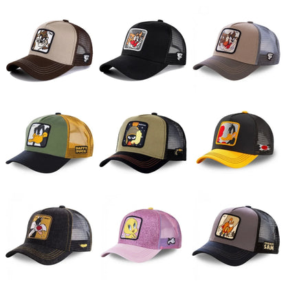 Casquette unisexe anime/dessin animé avec écusson brodé, casquette de baseball, casquette de camionneur, casquettes en maille, chapeau de soleil