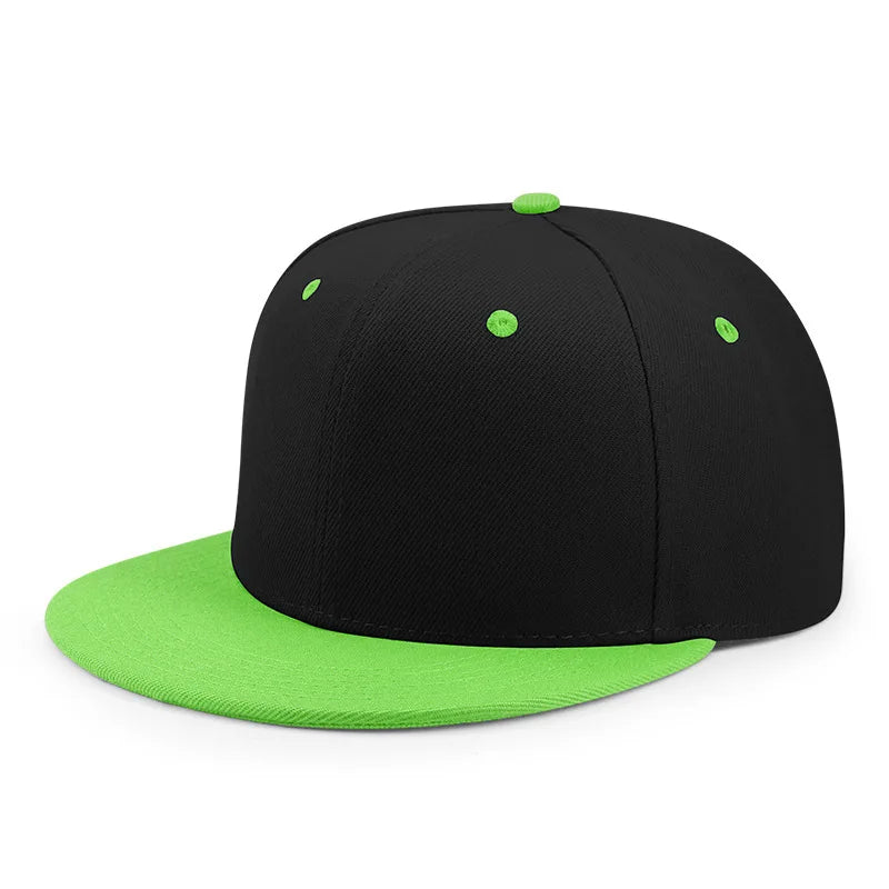Engros 40 farver Justerbare flade snapback-kasketter med skygge Dame Mode Polyester Enfarvet baseballkasket Herre Hiphop Blank Sportskasket