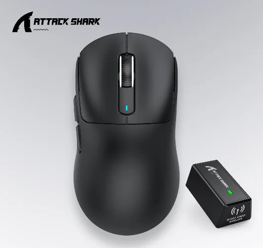 ATTACK SHARK X3 Three-mode Mouse 1K Hz,X3Pro Bluetooth Wireless Mouse 4K Hz Lightweight,PAW3395,650IPS Mobile Speed