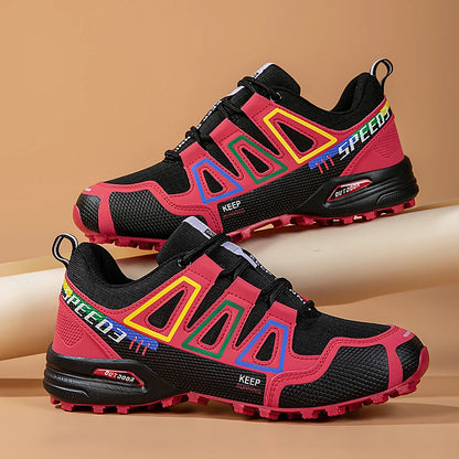 Scarpe da trekking da donna per attività outdoor, scarpe sportive da escursionismo, scarpe tattiche da caccia antiscivolo, scarpe da arrampicata traspiranti con lacci, ciclismo